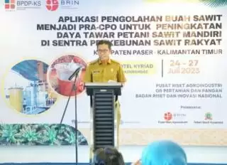 Workshop, BRIN Ajari Petani Kelapa Sawit Olah TBS Jadi Pra CPO