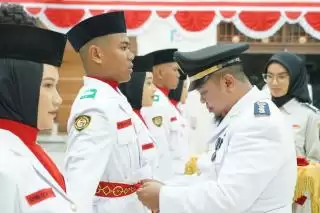 PASKIBRA Kecamatan Mandau Dikukuhkan, Ini Arahan Camat Mandau