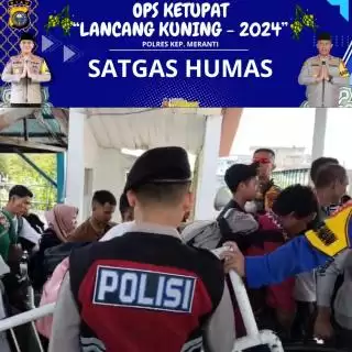 Polres Kepulauan Meranti Beri Layanan dan Cek Pemudik Angkutan Jalur Laut