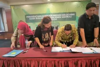 Teken Perjanjian Kerja Sama, Bupati Bengkalis Imbau Optimalkan Bantuan Sarpras BPDPKS