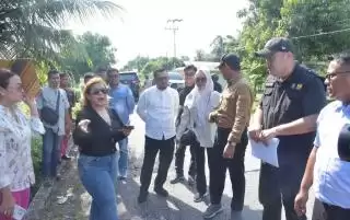 Ardiansyah Dampingi Investor China Lihat Lokasi Rencana Pembangunan Jembatan Bengkalis-Pakning