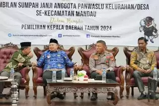 Anggota Panwaslu Kelurahan dan Desa Diambil Sumpah, Ini Harapan Camat Mandau