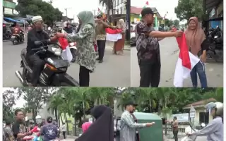 Intruksi Walikota Medan Bobby Nasution, Camat dan Lurah Denai Bagikan Ratusan Bendera ke Masyarakat