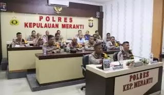 Coffee Morning Lewat Daring, Kapolda Riau Cek PAM Pilkada Kepulauan Meranti