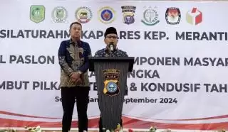 Silaturahmi Dengan Kapolres Kepulauan Meranti, Ini Harapan Paslon 'Berazam'