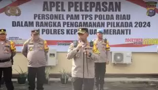 Kapolres Kepulauan Meranti Pimpin Pelepasan Personel BKO PAM TPS Polda Riau