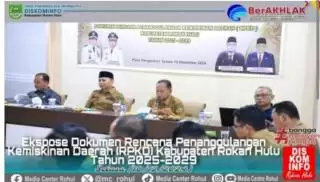 Tim RPKD Rohul Bahas Strategi Jitu Turunkan Kemiskinan di Ekspose Dokumen