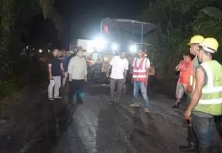 Perdana Diaspal Sejak Merdeka, DBH Sawit Bikin Kinclong Jalan Desa di Tapsel