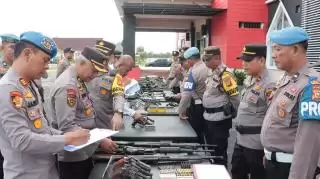 Polres Kepulauan Meranti Gelar Pengecekan Senpi Personel, Ini Tujuannya