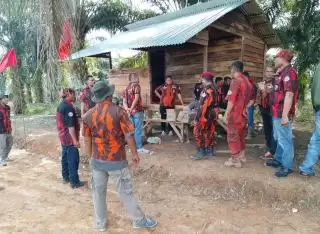 Dikawal PP Poktan Talang Permai 'Pukul Mundur' Pekerja PT BBSI dari Lahan Masyarkat