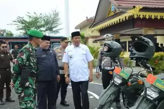 Polres Inhu Gelar Apel Pasukan OKLK 2025, 'Mudik Aman Keluarga Nyaman'