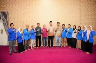 Sambut Silaturahmi PC PMII Inhu di Rumdis, Bupati: Jadi Penyalur Informasi dari Masyarakat ke Pemda