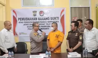Polres Kapulauan Meranti Gelar Pemusnahan BB Sabu 78,87 Gram