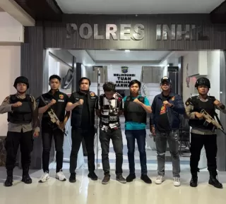 Tim Raga Polres Inhil Borgol Pelaku Pemerasan Bersenjata Tajam di Tembilahan