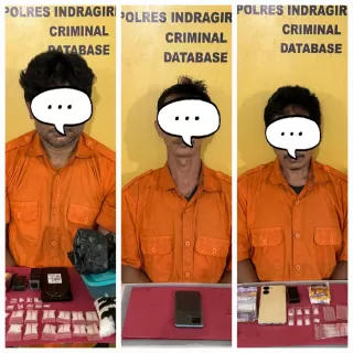 Polres Inhu Bekuk Bandar Narkoba Bersama Jaringan Pemasok dan Sita Ratusan Gram BB