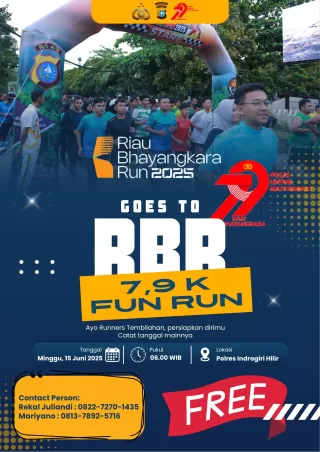Bertabur Doorprize, Kapolres Inhil Imbau Masyarakat Meriahkan Goes To RBR 2025 7,9K Fun Run