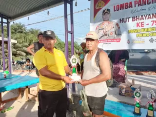 HUT Bhayangkara 79 2025, Polsek Kerinci Kanan Gelar Lomba Mancing