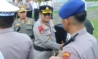 Polres Kepulauan Meranti Apel Gelar Pasukan OPLK 2025