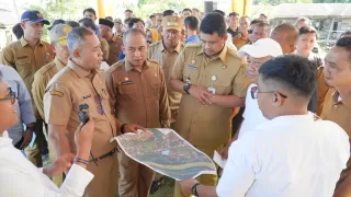 Dampingi Gubernur Sumut, Bupati Langkat Tinjau Langsung Pengerukan Waduk Agar Berfungsi Optimal