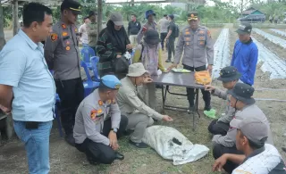 Kapolres Kepulauan Meranti Tinjau Lahan Program Ketahanan Pangan di Bagan Melibur