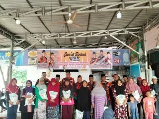 PAC Pemuda Pancasila Medan Denai Bagikan Ratusan Sembako, Bentuk Kepedulian Guntur Syahputra