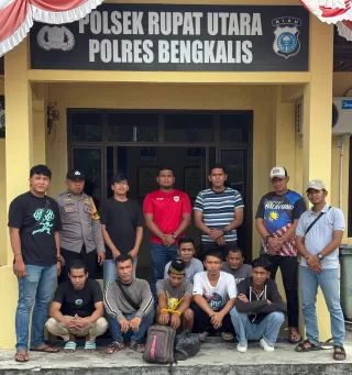 Ungkap Kasus TPPO, Reskrim Polres Bengkalis Borgol Terduga Pelaku di Pulau Rupat