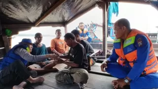 Sat Polairud Polres Asahan Selamatkan Nelayan Terombang-Ambing 7 Hari di Laut