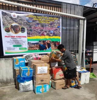 Pray For Sumatera, Posko Bantuan Bencana Banjir dan Longsor Simpang Garoga Dua Hari Terkumpul Rp45 Juta