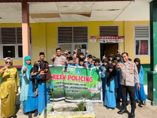 Edukasi Pelajar, Green Policing Konsep Polres Kepulauan Meranti Lestarikan Lingkungan