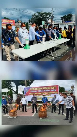 Cegah Penyalahgunaan, Kejari Binjai Musnahkan Barang Bukti yang Telah Inkracht