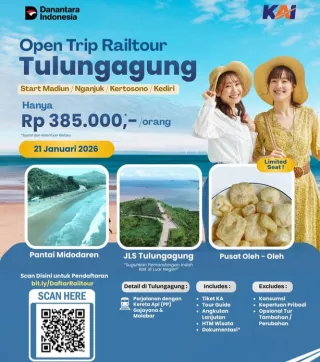 KAI Daop 7 Madiun Seru Masyarakat Coba Program Rail Tour Jatim Paket Wisata Kota Sejuta Pantai