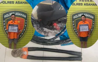 Polisi Ringkus Spesialis Pencuri Kabel PLN di Kisaran, Pelaku Nyamar Jadi Petugas
