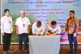Kepulauan Meranti Hibahkan Lahan Pembangunan Gudang Bulog Perkuat Distribusi Beras