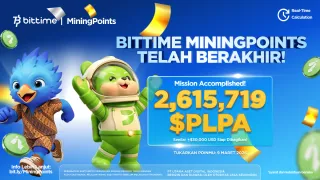 Bittime Mining Points Berakhir, Volume Perdagangan Naik Lebih dari 50 Persen