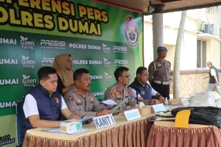 Polres Dumai Gagalkan Penyelundupan 10 Kg Sabu dari Malaysia, Kurir Asal Jateng Dicokok di Medang Kampai