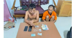 Tim Opsnal Polsek Mandau Garuk Dua Pria Terduga Penyalahgunaan Narkotika Golongan I