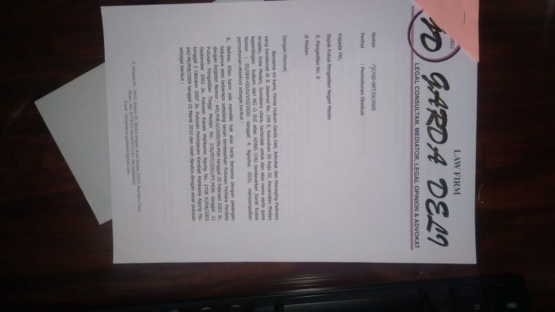 Printah Eksekusi Belum Dikeluarkan PN Medan Pada Perkara PT Bintang Cosmos