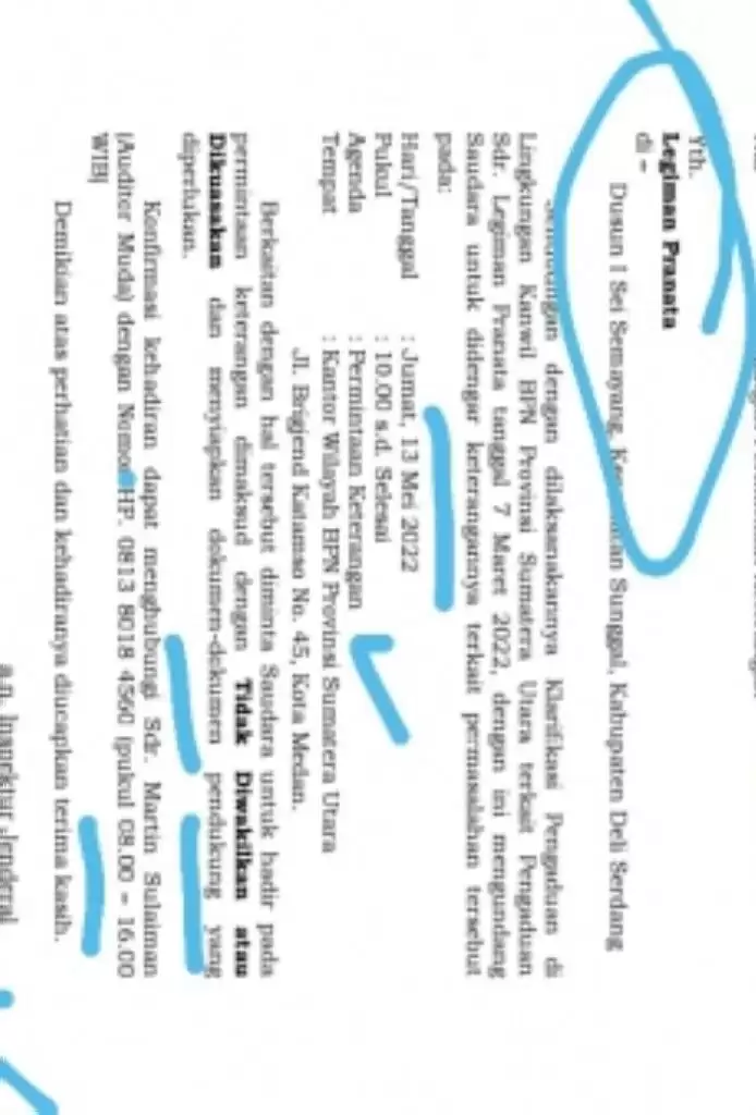 Inspektorat Jendral Selidiki Dugaan Penyerobotan Tanah Legiman Oleh Mafia