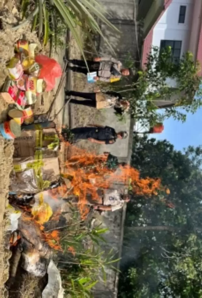 Satgas Pamtas Yonif 645 GTY Saksi Pemusnahan MP HPHK dan OPTK di Sebunga