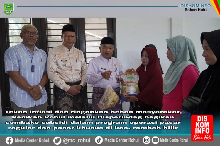 Disperindag Rohul Bagikan Sembako Subsidi Atasi Inflasi