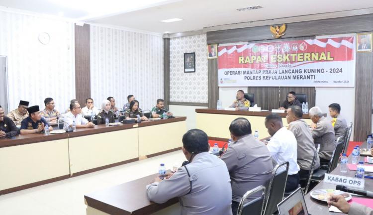 Polres Kepulauan Meranti Gelar Rakor Eskternal OMP Lancang Kuning 2024