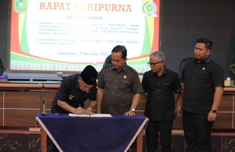 DPRD Kepulauan Meranti Paripurna Kesebelas Persidangan Pertama 2024, Ini Agendanya