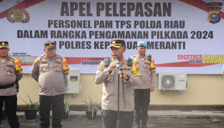 Kapolres Kepulauan Meranti Pimpin Pelepasan Personel BKO PAM TPS Polda Riau