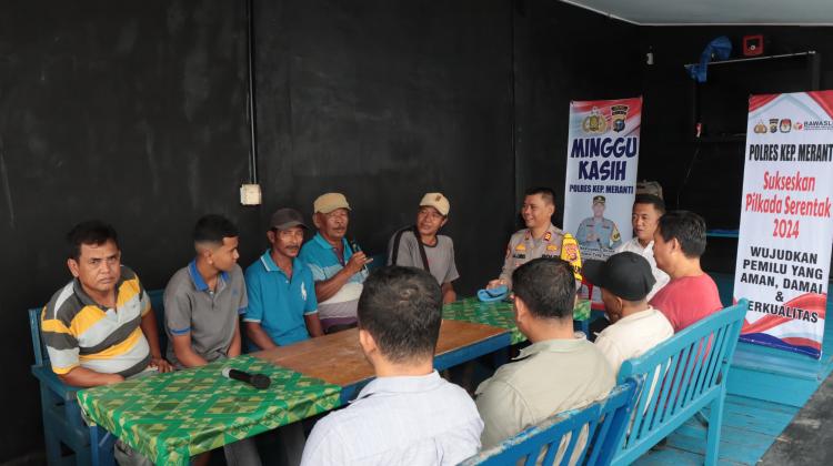 Polres Kepulauan Meranti Ajak Buruh Bongkar Muat Pelabuhan Jaga Kamtibmas