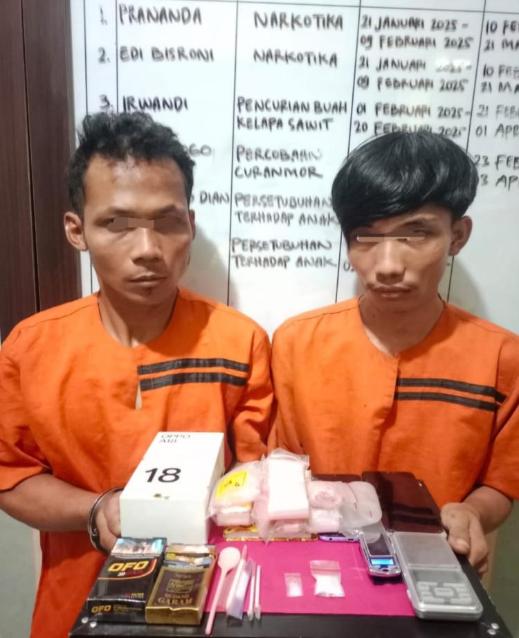 Selepas "Anak Bandar' Sabu Dipenjara, Polsek Rengat Barat Ringkus Dua Pelaku Lagi