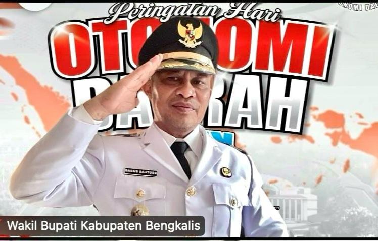 Wabup Bengkalis Ikuti Peringatan Hut Otda ke 29, Tetap Semangat Bangun Daerah Meski Defisit