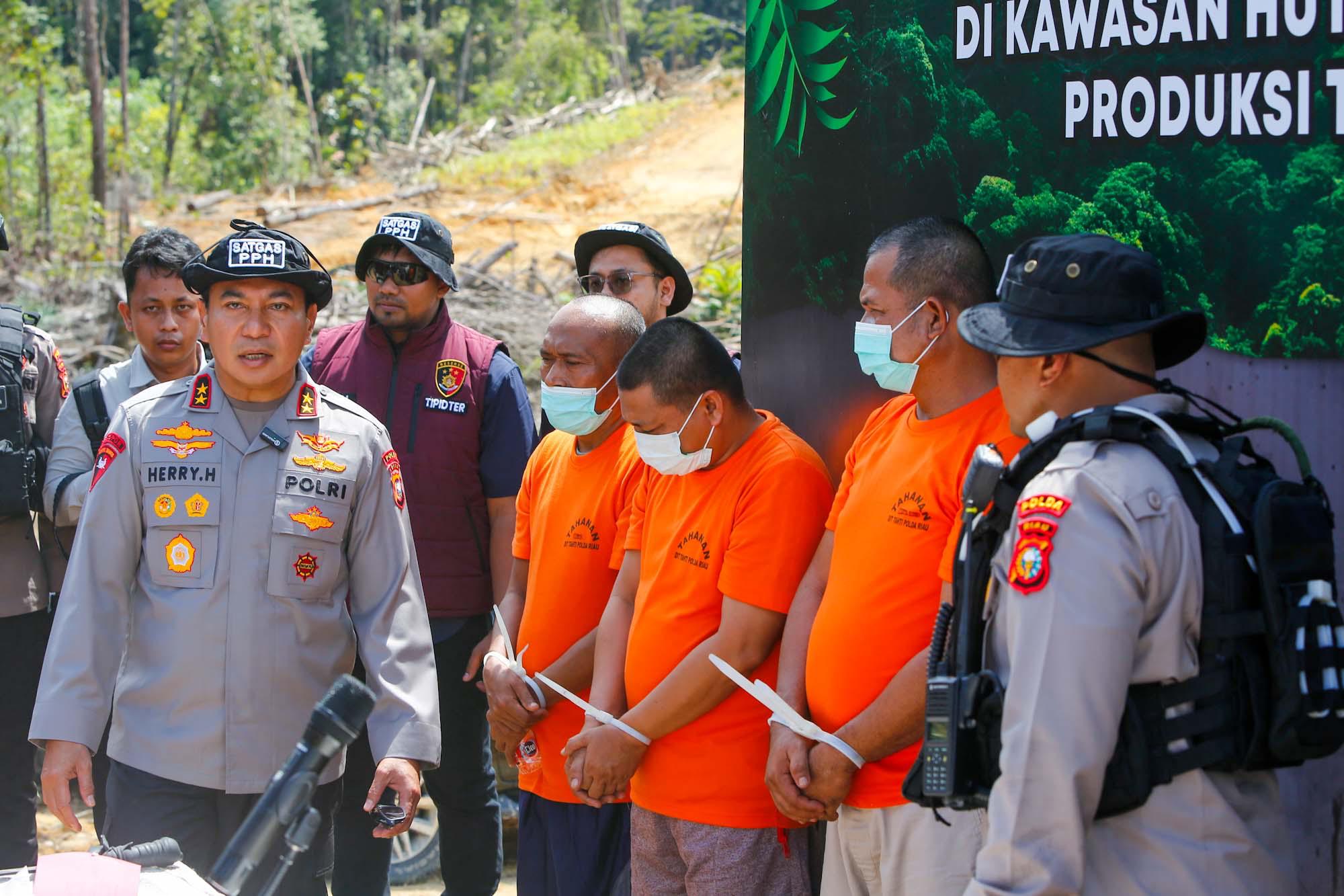 Ungkap Praktik Perambahan Kawasan Hutan, Polda Riau Tegaskan Komitmen Green Policing