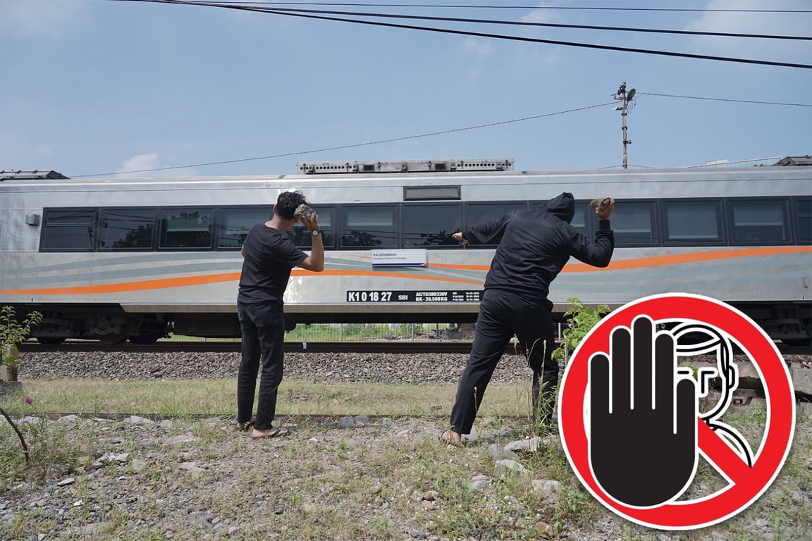 Viral Kasus Pelemparan Batu ke Kereta Api, KAI Daop 4 Ingatkan Sanksi Tegas