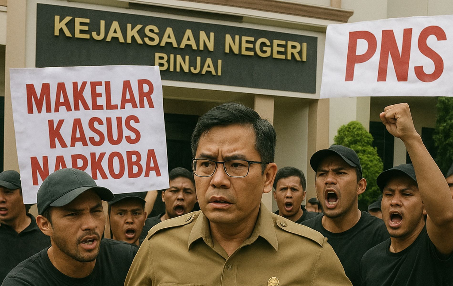 Oknum PNS Kejari Binjai Diduga Jadi Makelar Kasus Narkoba, Dijemput Paksa Massa Ormas