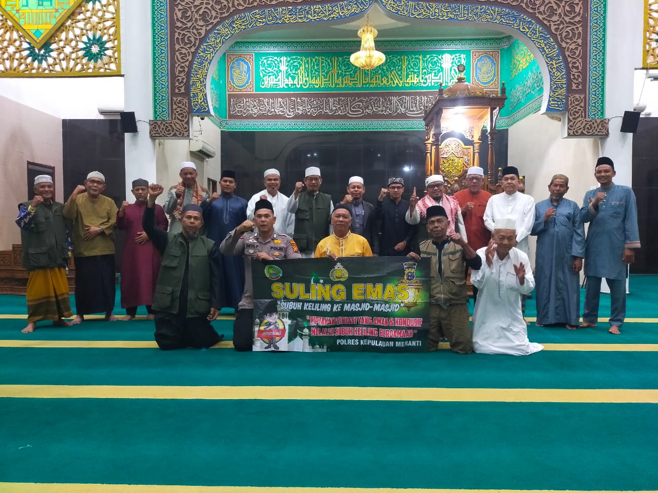'Suling Emas', Cara Jajaran Polres Kepulauan Meranti Makmurkan Masjid dan Jaga Kamtibmas